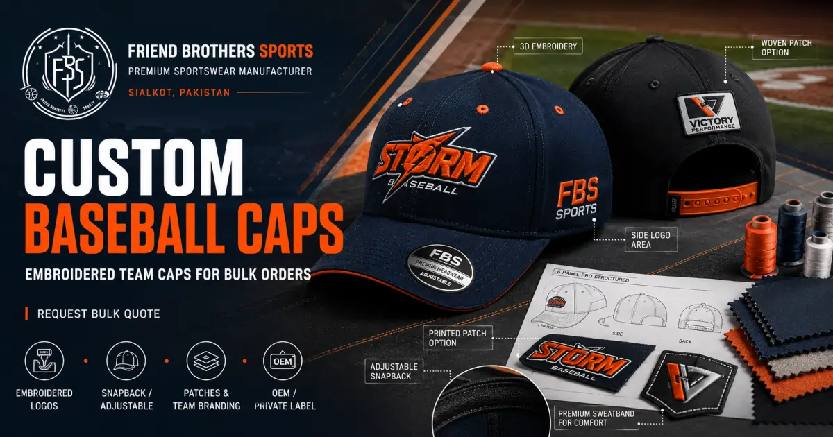 Custom Baseball Caps | Embroidered Team Caps – FBS