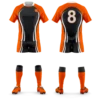 Custom rugby uniform set with matching jersey and shorts