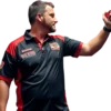 Front view of custom sublimated dart shirt