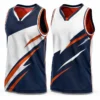 Custom reversible basketball jersey manufacturer with fully sublimated double-sided team design by Friend Brothers Sports.