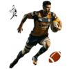 Custom rugby uniform set with matching jersey and shorts