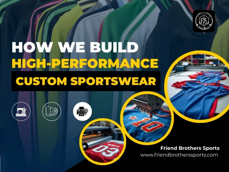 Friend Brothers Sports custom sportswear with durable fabric and stitching