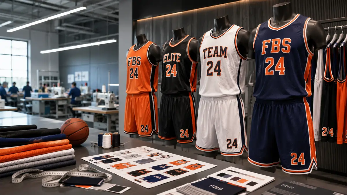 Custom basketball jerseys with names, numbers, and matching shorts for team orders by Friend Brothers Sports