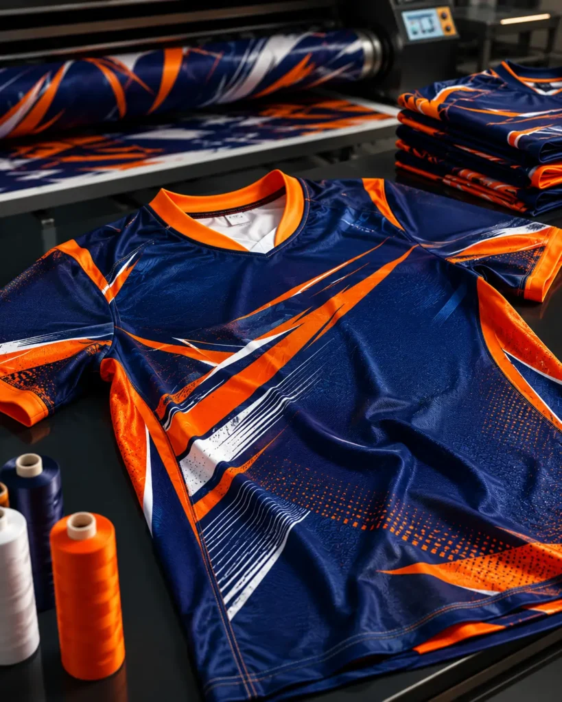 Sublimation printing for sports uniforms with custom sublimated jersey design