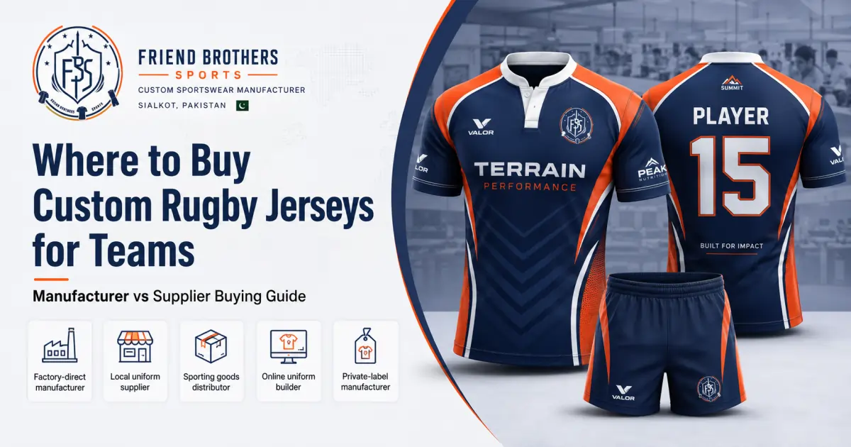 Comparison of custom rugby jersey buying options for teams, clubs, schools, and bulk buyers