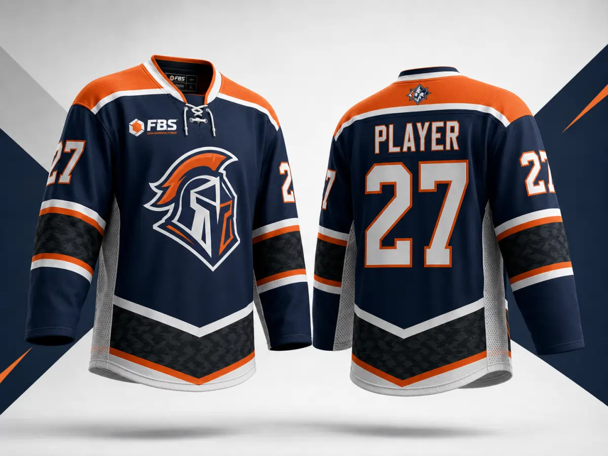 Custom ice hockey jerseys with logos names numbers and sublimated artwork
